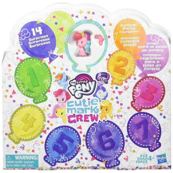 My Little Pony Toy Cutie Mark Crew Confetti Party Countdown Collectible 8 Pack with 14 Surprises