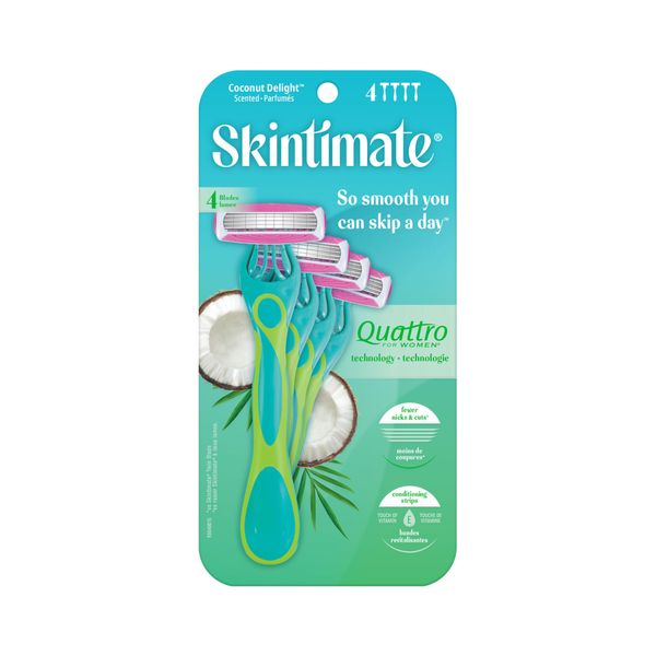 Skintimate, Skintimate Coconut Delight Women's Disposable Razors, 4 Count
