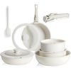 12Piece Pots and Pans Set Nonstick Induction Cookware Set Granite Coated Pot Set