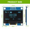 EPLZON 5 Pack 1.3 inch OLED IIC Display Module 128x64 Pixel Mini Self-Luminous Display Screen Board for Arduino Projects Raspberry Pi with Wire(Blue)