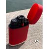 Refillable & windproof emergency torch. Bright red color, with dive logo. EDC.