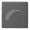 4 x 'Tasty Taco' 10cm Square Slate Coasters (CR00221835)
