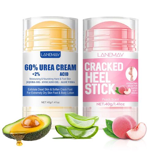 Shefave Anti-Cracking Foot Cream, Pack of 2 Foot Cream Stick, 60% Urea Foot Cream and Urea Repair Plus Foot Cream, Foot Cream Very Dry Feet Callus, Moisturising & Crack-Free Foot Cream