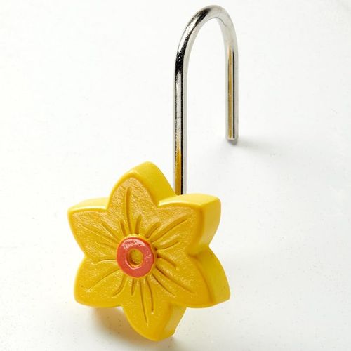 The Lakeside Collection Daffodil Bath Collection - Set of 12 Shower Hooks