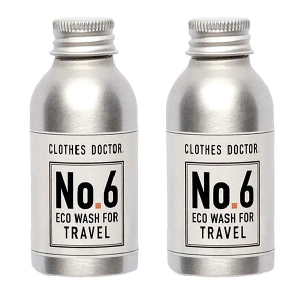 Clothes Doctor - Travel Wash, Powder Laundry Detergent, 50g x 2 Bottles, Hand Luggage Friendly, Hand or Machine Washing for Holidays