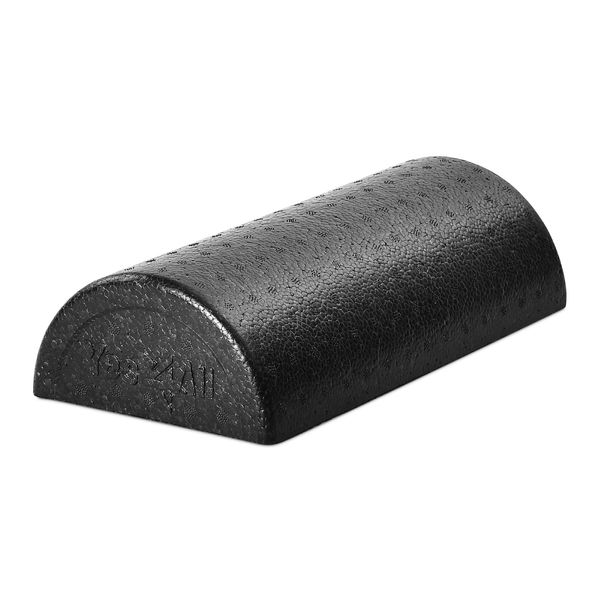 Yes4All J5WP EPP Half Foam Roller, Black, 11.8 inches (30 cm), For Back and Legs, Physical Therapy