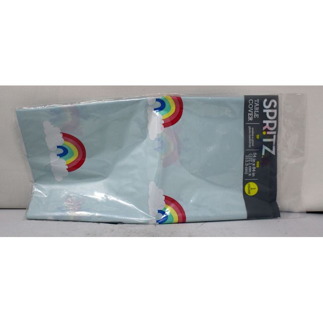 Spritz Rainbow 54x84 In Table Cover 1 Count