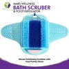 Mars Wellness Bath Scrubber and Foot Exfoliator - Feet Scrubber Dead Skin Remover - Shower Exfoliating Scrubber with Foot Pumice Stone - Shower Foot Massager Scrubber