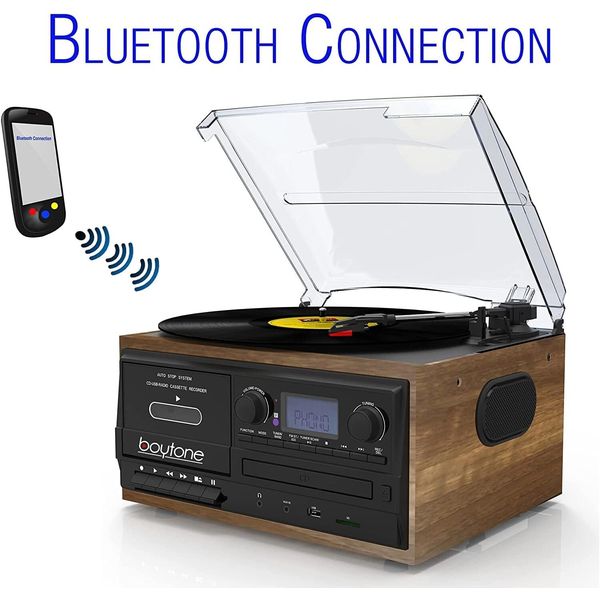 Boytone BT-32W record player Turntable with CD, Cassette player
