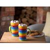 Purity Style Hand Painted Rainbow Stripe Tall Large Mug