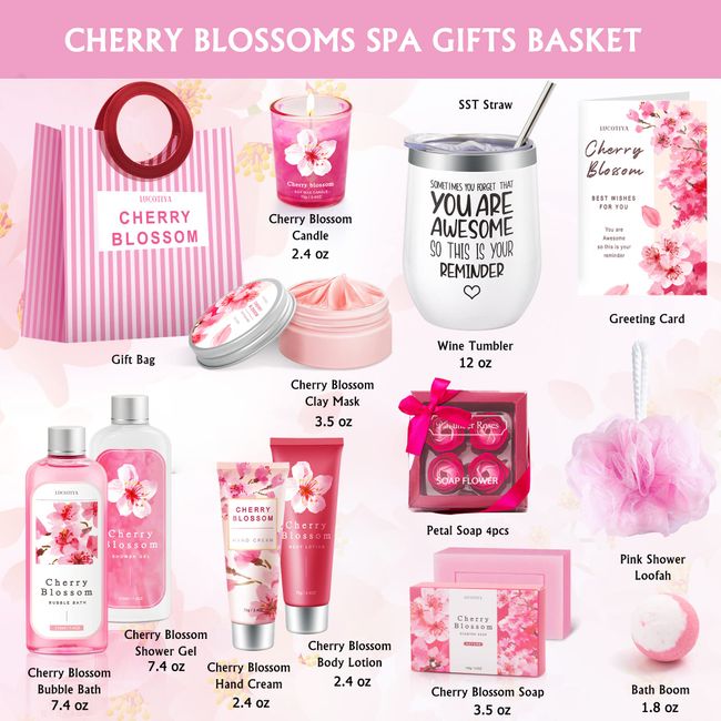 Cherry Blossom Gift Set, Birthday Gift, Gift for Her