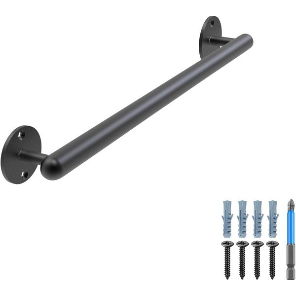 19 Inch Wall Mount Metal Handrail, Staircase Step Handrail, Non-Slip Safety Grab