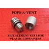 Pops-A-Vent Replacement Gas Can Vent Cap Fits all Plastic Containers Fast Pour!
