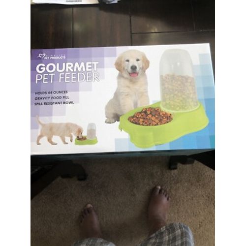 Pet Food Dispenser Dog Cat Automatic Feeder Bowl High Capacity