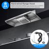 24 inch Stainless Steel Kitchen Under Cabinet RangeHood 280CFM Push Button LED