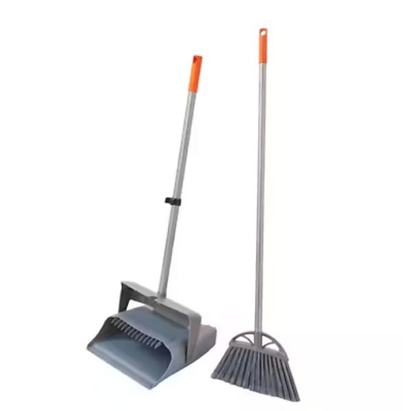 12 In. Lobby Broom and Dustpan Set