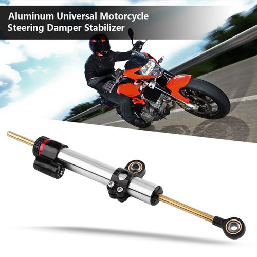 Acouto Steering Damper Stabilizer for MT10 MT07 MT09 CNC Aluminum Alloy Motorcycle Steering Damper Stabilizer Shock Replacement Long Type