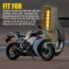 White/Amber Switchback LED Turn Dynamic Signal DRL Light For Pair Motorcycle