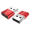 BoxWave Adapter Compatible with Flextail Evo Lantern - USB-A to C PortChanger (5-Pack), Type-C OTG Convert Charging Data Adapter - Metallic Silver