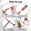 Wire Piercing Probe, Insulation Piercing Clip Set for Multimeter Voltage Testing Detect Automobile Electrical Circuit (4mm Plug Short)