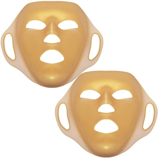 GELMAY 2 Pack Gold Moisturizing Face Mask - Silicone Facial Mask Sheet - Reusable 3D Face Mask Cover for Women Skincare - Hydrotherapy Patch Wrap for Beauty Prevent Evaporation