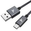 Micro USB Cable, Rampow Micro USB Cable (2M/Black) QC3.0 Rapid Charging Cable, High Speed Data Transfer, Supports PS4 Controller, Supports Many Android Smartphones, Android Charging Cable, USB Cable