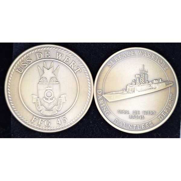 FFG-45 USS DE WERT  "Surface Warriors" - Navy Challenge Coin 