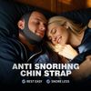 Anti Snoring Chin Strap for Sleeping – CPAP Compatible, Adjustable & Breathable Snore Stopper, Comfortable Reusable Sleep Solution, Black, Medium