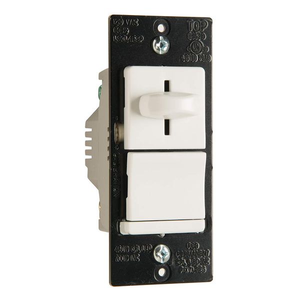 Legrand Pass & Seymour LS603PWV 600W LS Series Preset Dimmer Light Switch for Incandescent and Halogen Bulbs, 3-Way, White (1 Count)