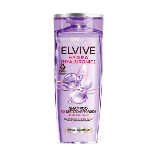 Elvive Hydra Hyaluronic Shampoo 72h Deep Hydration for Dehydrated Hair, 250 ml