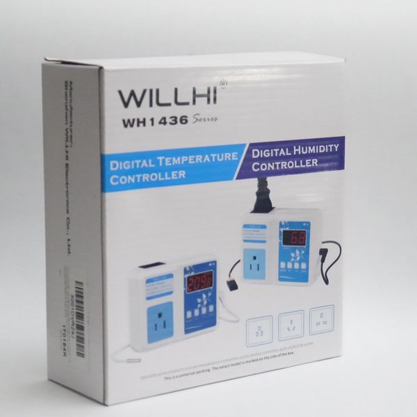 WILLHI WH1436H 110V Digital Air Humidity Controller LCD Display HighAccuracy NEW