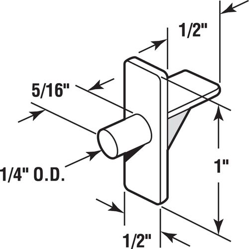 Prime-Line U 10136 1/4 In., Clear Plastic, Shelf Support Peg, 8 Count (Pack of 1)