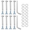 sourcing map 8 Pcs Inline Skate Wheel Socket Screws, Roller Skate Replacement Accessories 1.57 x 0.24 Shaft Hex Socket Screws with 2 Pcs Installation Tools