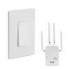 Smart WiFi Light Switch, Single Push Button, No Neutral Wire Required, Compatible with Alexa and Google Home, White