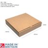 10 x Pizza Style Postal Boxes (Brown) (17")