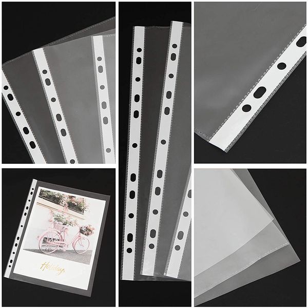 JMS® A4 strong plastic poly pockets wallet x 200 clear sleeves