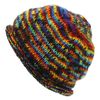LOUDelephant Hand Knitted Wool Beanie Hat - SD Black Rainbow