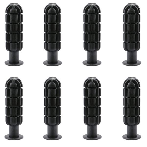 TOSAMZOO 8pcs Plastic Foosball Handles Table Football Grip Part Replacements Foosball Handle Grip for Standard Foosball Tables, Black