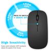 UrbanX Bluetooth Rechargeable Mouse for 17" Laptop Bluetooth Wireless Mouse Designed for Laptop/PC/Mac/iPad pro/Computer/Tablet/Android Midnight Black
