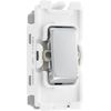 BG Nexus Grid Brushed Steel 20AX 2 Way 1 Pole Switch Module RBS12