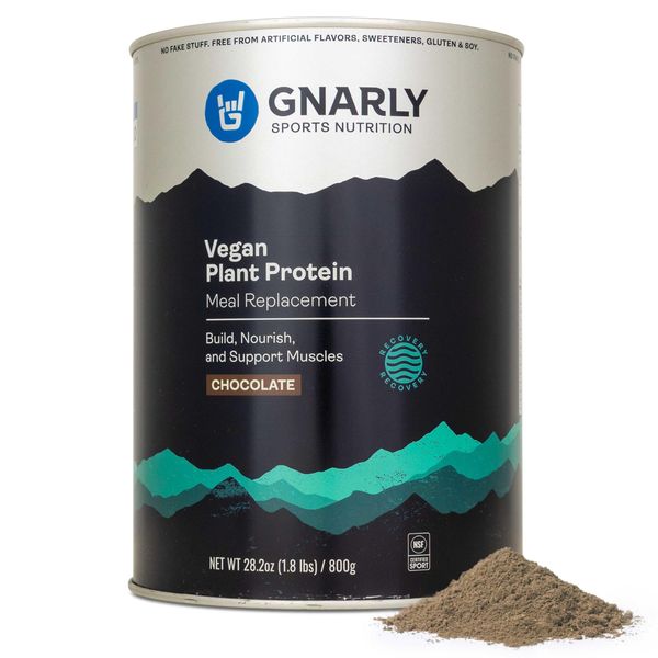 Gnarly Nutrition, Meal Replacement Vegan Protein Blend From Pea, Chia and Cranberry for Muscle Development, Chocolate, 28.2 Oz (16 Servings)