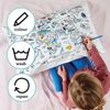 Colour & Learn world map cotton pillowcase with wash-out fabric pens