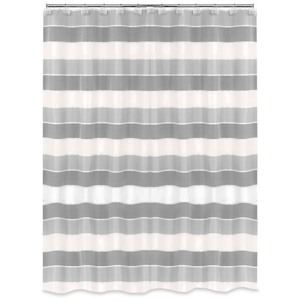 Popular Bath Modern LINE, Shower Curtain, Grey