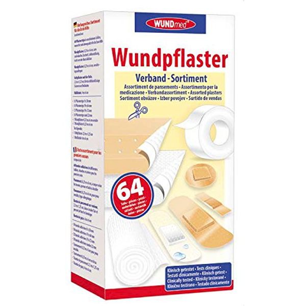 Wundmed Plaster Bandage Assortment 64, Clinically tested