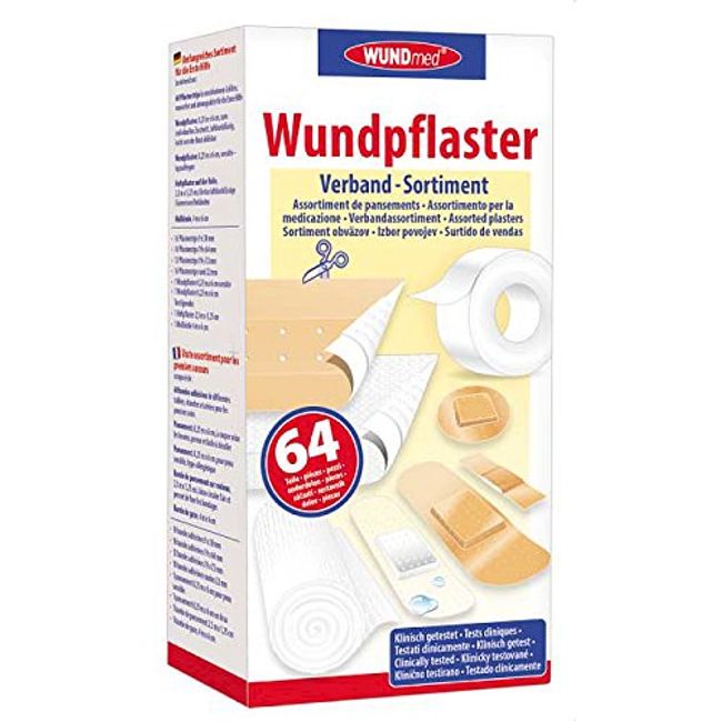 Wundmed Plaster Bandage Assortment 64, Clinically tested