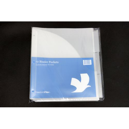FreedomFiler Binder Pockets 1/3 Tab, 12-Pack