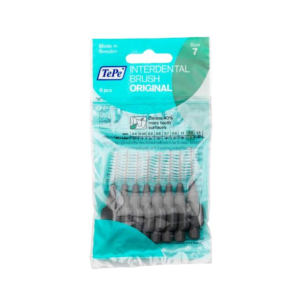 Tepe Interdental Brush 1.3mm Gray 1 Pack, 8 Pieces