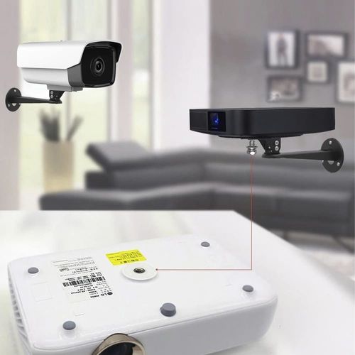 Drsn Mini Projector Wall Mount/Projector Hanger/CCTV Security Camera Housing Mounting Bracket - for CCTV/Camera/Projector/Webcam - with Load 11 lbs Length 7.8 inch - Rotation 360° (Black)