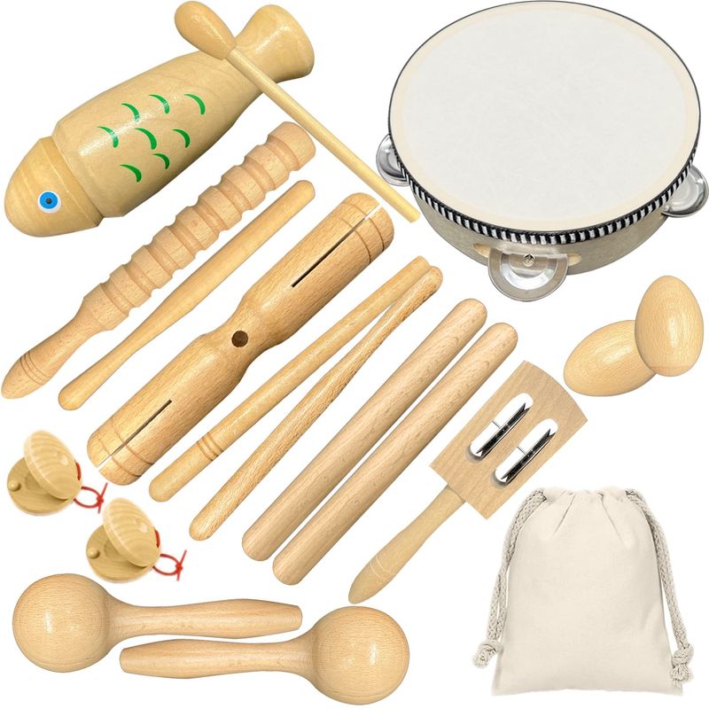 Wooden Musical Instruments for Toddlers, Ulifeme Percussion Instruments ...