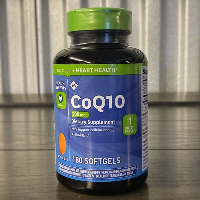 CoQ10 200 mg. Dietary Supplement 180 Softgels Members Mark Brand Exp 5/2025